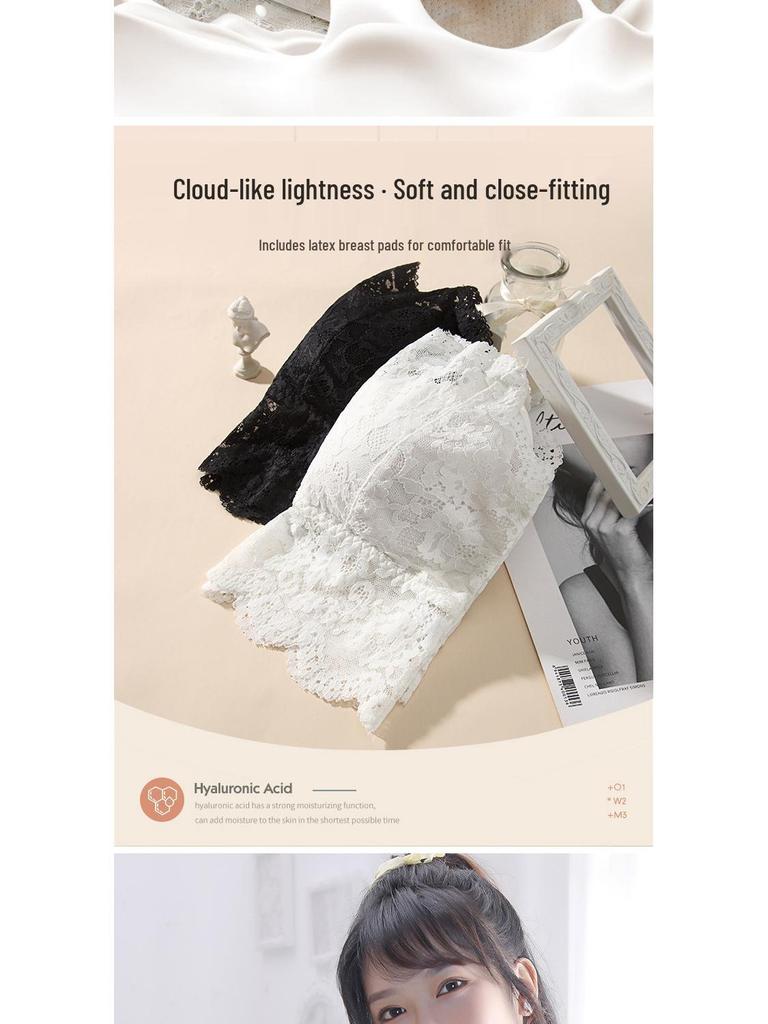 Summer Korean Lace Strapless Bandeau Camisole for Female Students