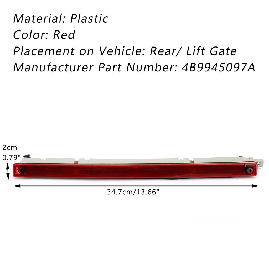 Areyourshop Third 3Rd Brake Stop Light For A6 Allroad Quattro Wagon 4B9945097A