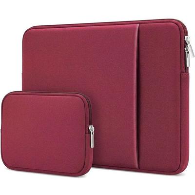 13-inch Laptop Sleeve with Pouch for MacBook Neo Air 13 M2 M3 M4 M5 - Burgundy