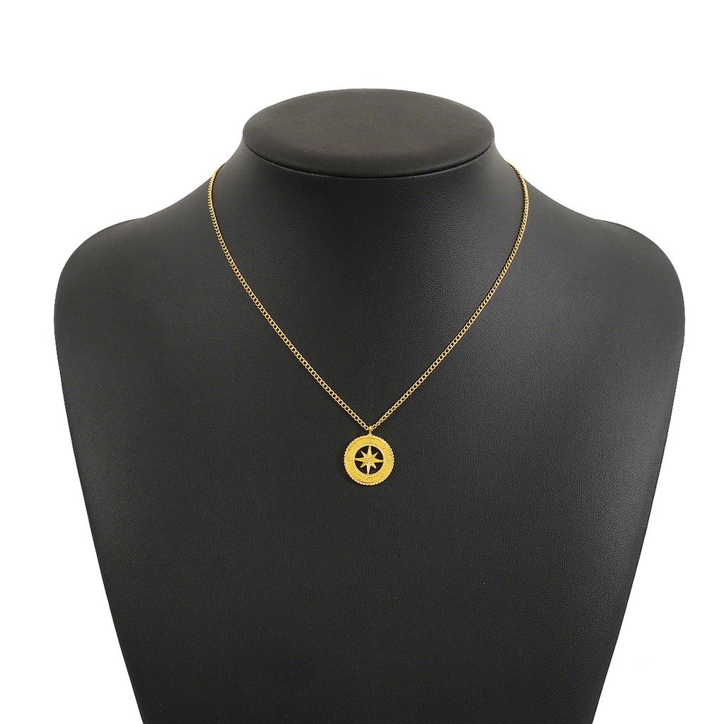 European and American Fashion Personalized Fringed Moon Star Necklace, Retro Temperament Diamond-set Design Clavicle Chain