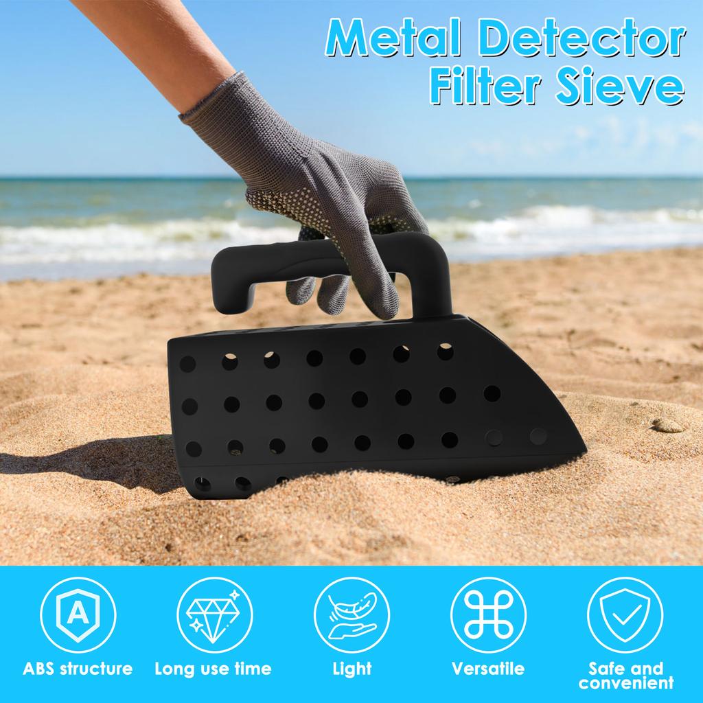 Metal Detector Sand Scoop Shovel Set Sturdy ABS Plastic Beach Digging Filter Tool for Underground Metal Treasure Detecting