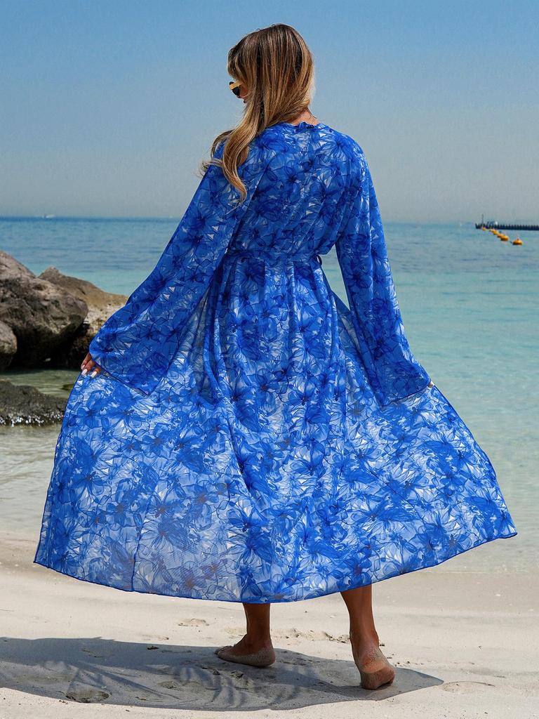 Costume da bagno intero con protezione solare da donna e copricostume, stile europeo e americano.
