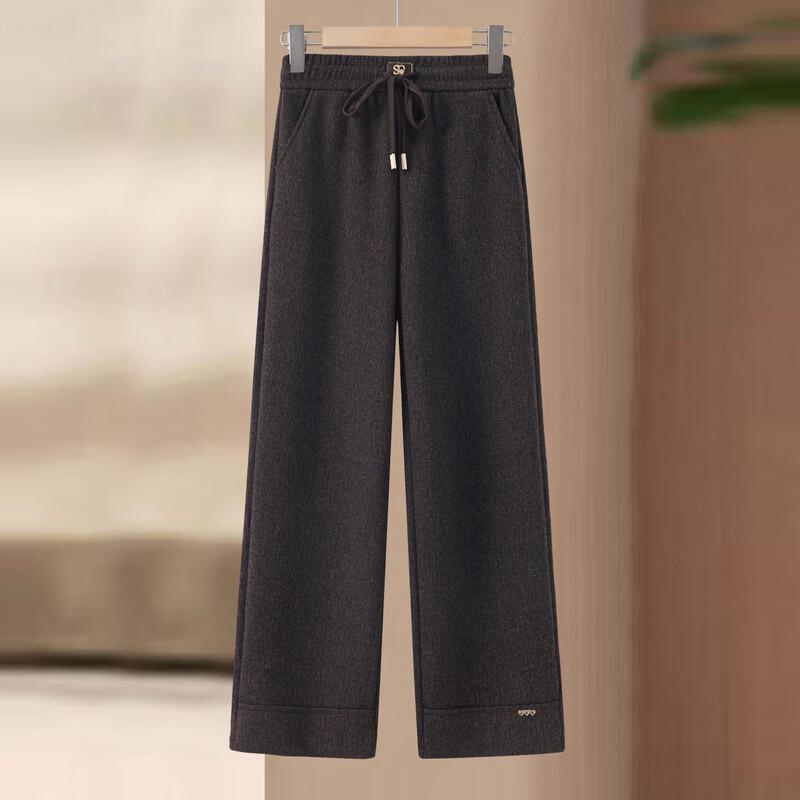 Women's Thickened Fleece-Lined Straight-Leg Winter Pants