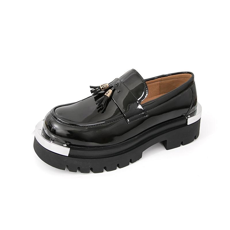 Men s Plus Size Slip-on Tassel Loafers - Buckle Casual Leather Shoes for Spring and Autumn 41