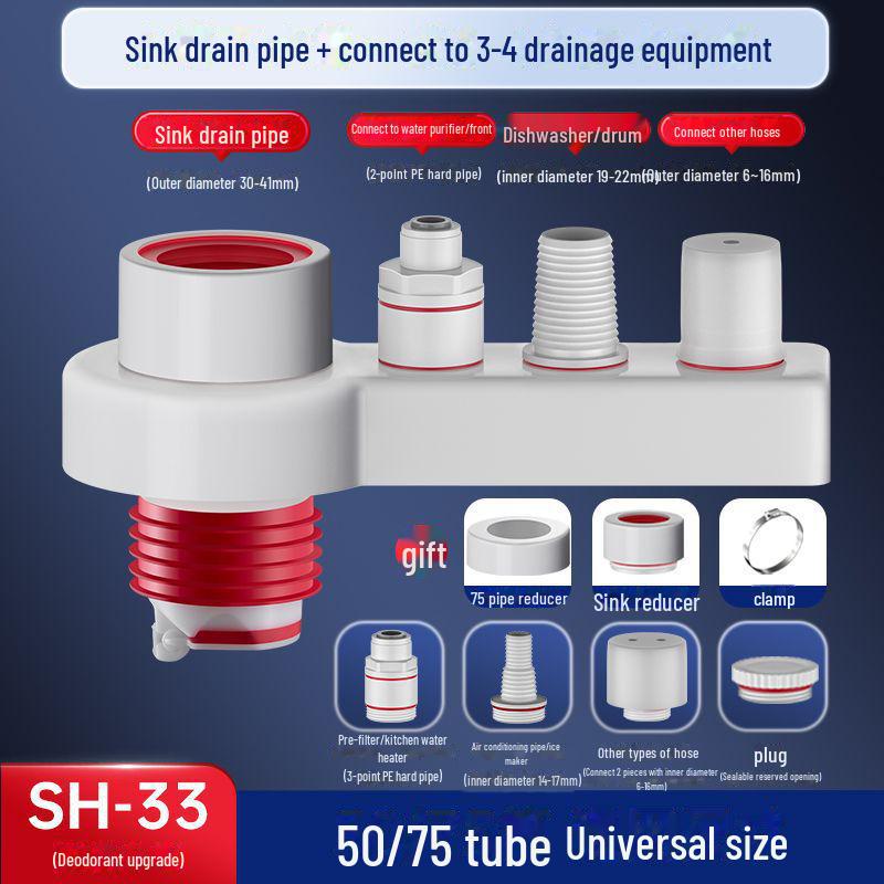 Hansha Anti-Odor Floor Drain Seal for Kitchen & Bathroom Sinks