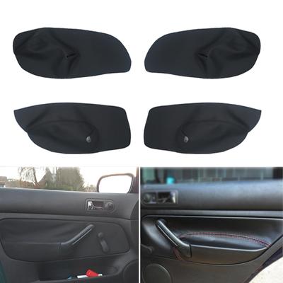 4pcs Microfiber Leather Manual Control Window Car Door Handle Armrest Panel Cover Trim For VW Golf 4 MK4 Jetta 1998 - 2004