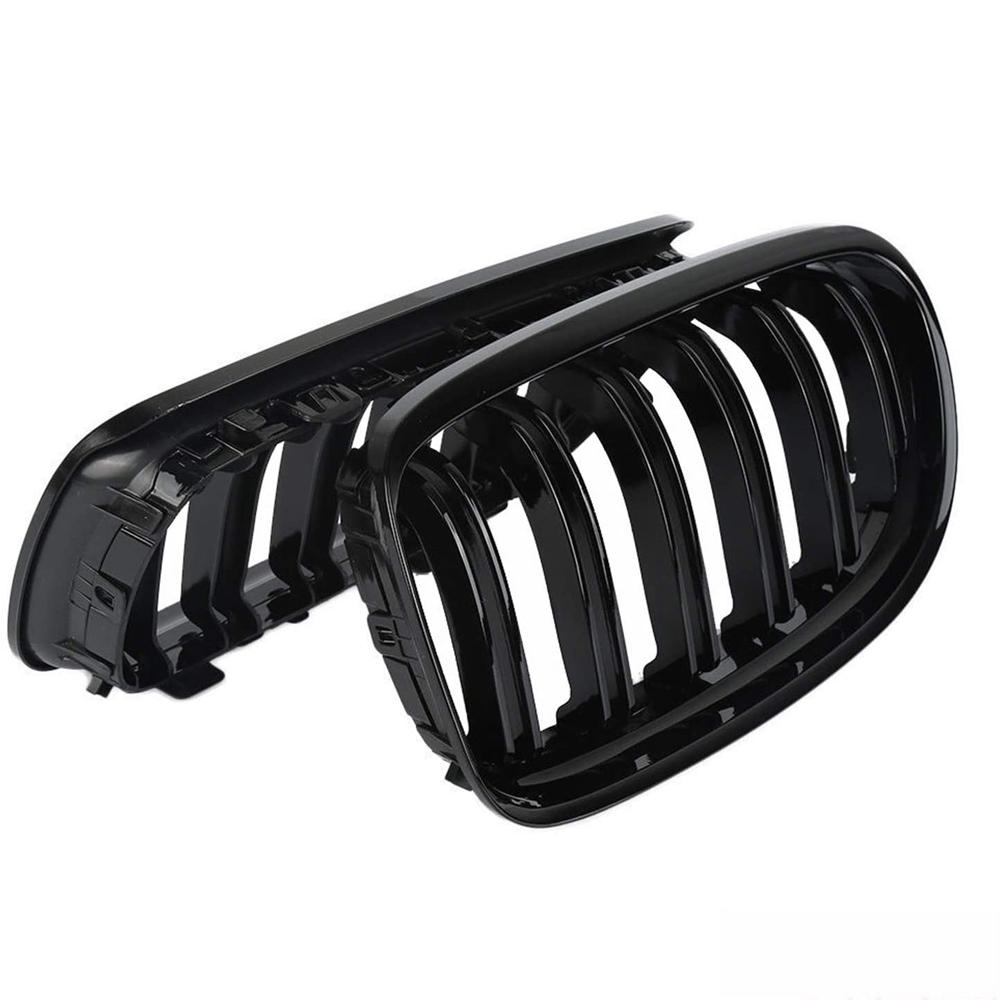 Gloss Black Dual Slat Car Front Kidney Grilles For BMW E90 E91 3-Series 2009-2013 Car Styling Racing Grills