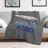 Airbus A380 airplane Throw Blanket Outdoor Soft Blanket for Picnic Beach Camping