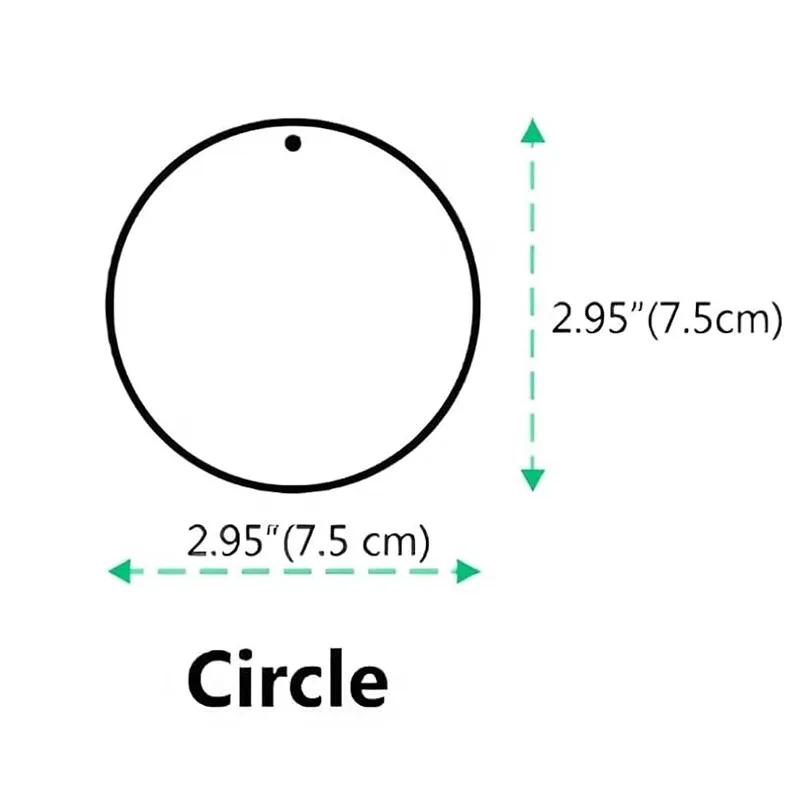 2D Flat Santa Claus Round Ceramic Pendant Christmas Tree Hanging Ornaments Holiday Party Home Decor