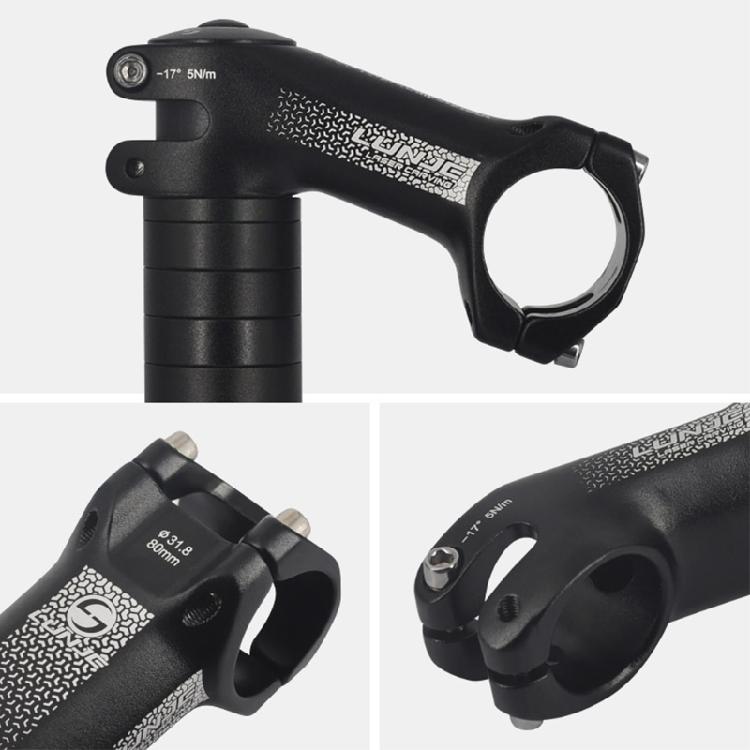 Schwarzer Downhill-Vorbau Ultraleichter Fahrradvorbau Passend für die meisten MTB-Rennrad-Falträder