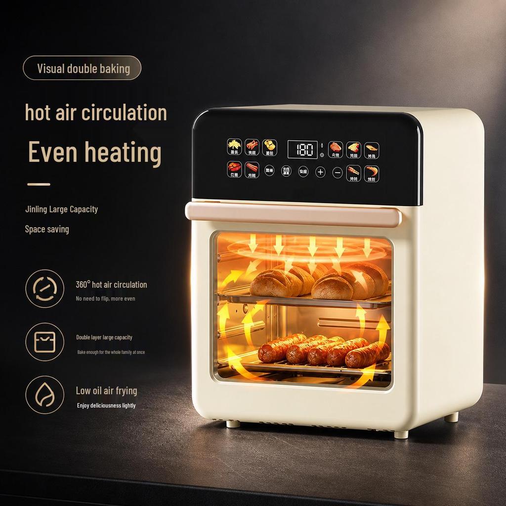 Smart Multi-Functional Air Fryer - High Power Electric Oven for Fries & Fried Chicken with Large Capacity, Visible Cooking