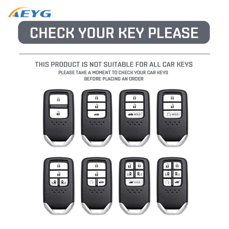 Abs Carbon Fiber Car Key Case Shell Fob For Honda City Turbo Crider Xrv 10Th Civic Accord Keychain Holder Keyring Accessories