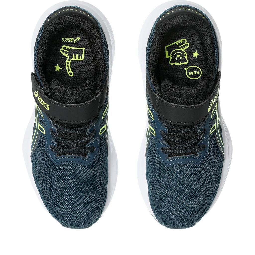 ASICS PRE EXCITE 11 PS Running Shoes Size 300 2E (1014A375), Unisex, (Tranquil Teal/Citron), 22.0 cm,