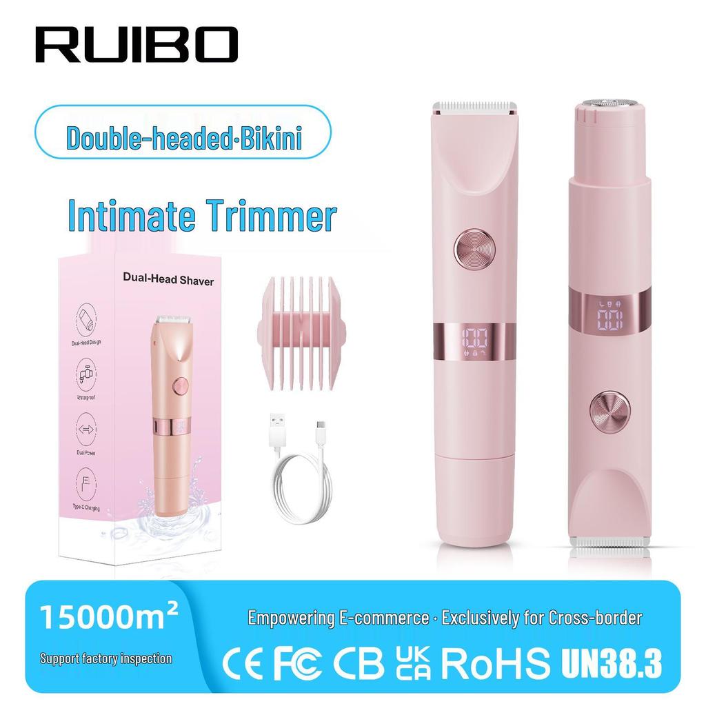 Waterproof Double-Head Electric Epilator & Bikini Trimmer for Women