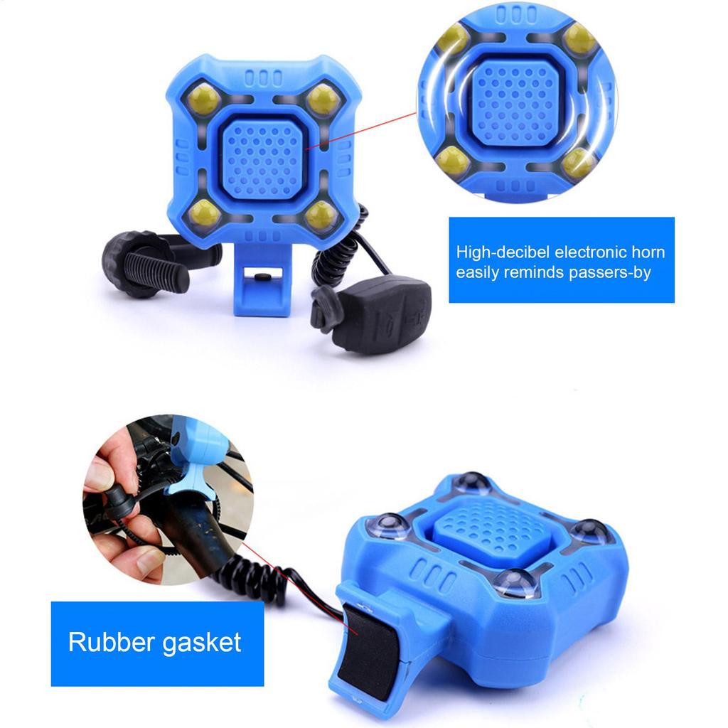 Bike Horn For Adults Scooter Bell With Light 2-in-1 Waterproof Bike 140dB Horn With High Bright Light For Scooter Night Cycling