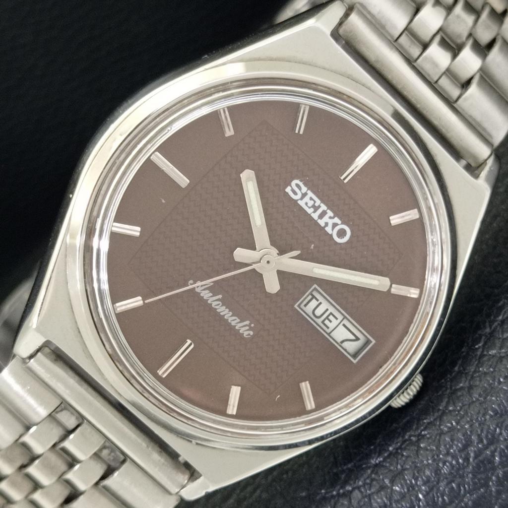 GENUINE VINTAGE SEIKO AUTOMATIC 6309A JAPAN MENS BROWN DIAL WATCH a702321-5 R124-a702321