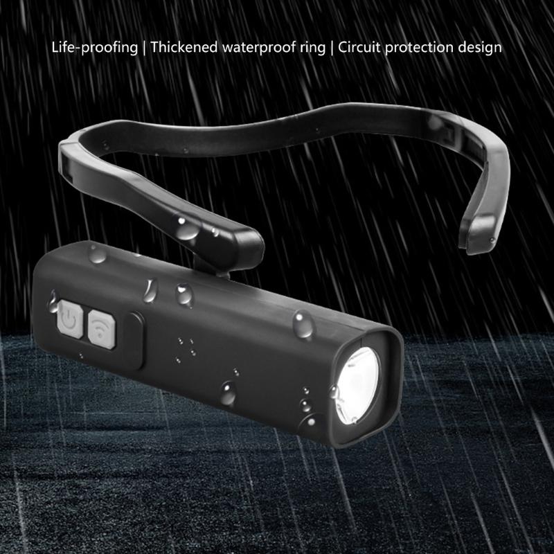 Ear-mounted Flashlight LED Headwear For Nighttime Auto Repair Running Adventure ABS Construction Handfree