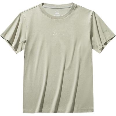 Outdoor Series Sports Casual Simple Solid Color Round Neck Pullover Short Sleeve T-Shirt Women T-Shirt Floating-Gray 162526105-2