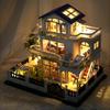 DIY European Villa Model: Handmade Wooden Miniature House - Perfect Birthday Gift for Men