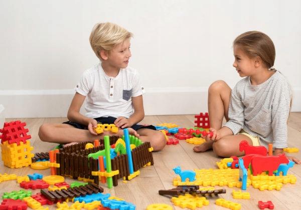 Marioinex blocks Waffles junior Agro Farm Farm House, Large Set 120, 2+