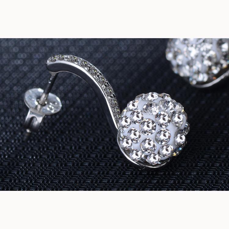 Shambhala Diamond Ball Long Sparkling Temperament Simple Female Earrings Party Accessories Fashion Jewelry