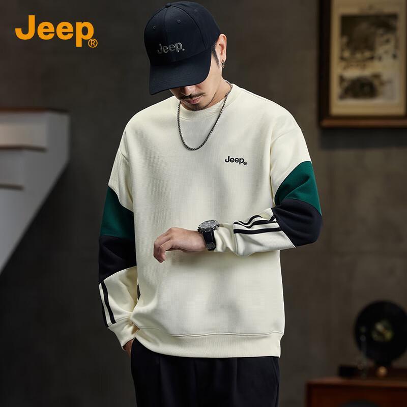 Jeep Men's Round Neck Pullover Sweatshirt