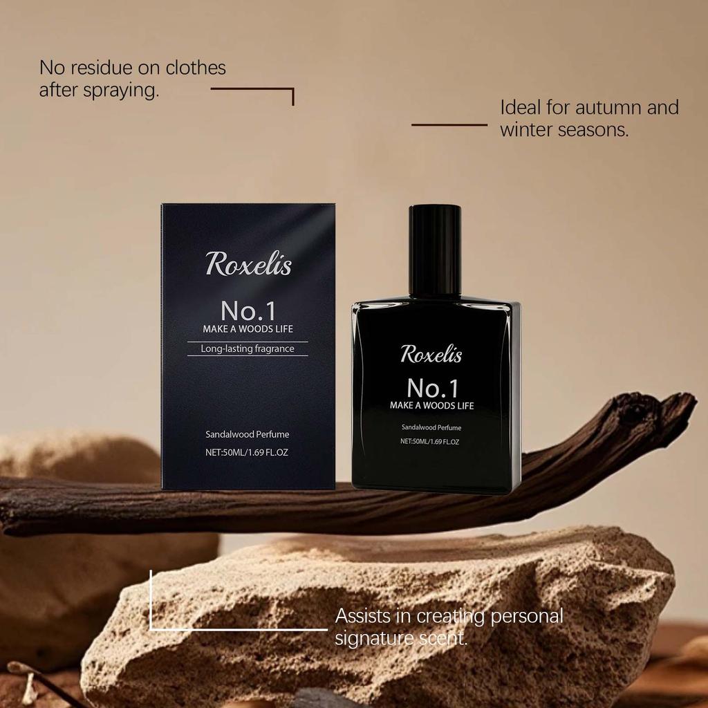 Roxelis Sandalwood Xenia Couple Eau De Toilette Niche Woody Fragrance Fresh Fragrance Dating Atmosphere Elegant Charm Daily Commute 50ml