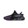 Adidas Originální Yeezy Boost 350 V2 Night Song Ink Splatter Protiskluzové Nízké Ležérní Boty Unisex Černá Fialová HQ4540(Tým368-)