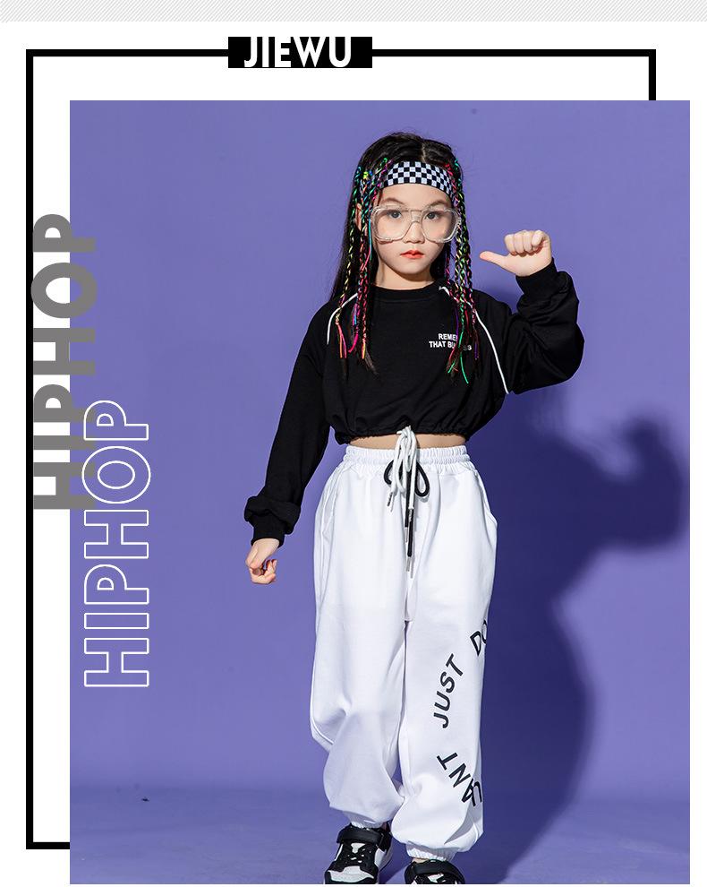 Jazz Street Dance Kostüme für Mädchen: Stilvolle Crop Tops für Frühlings- & Herbstauftritte, Shows und Training