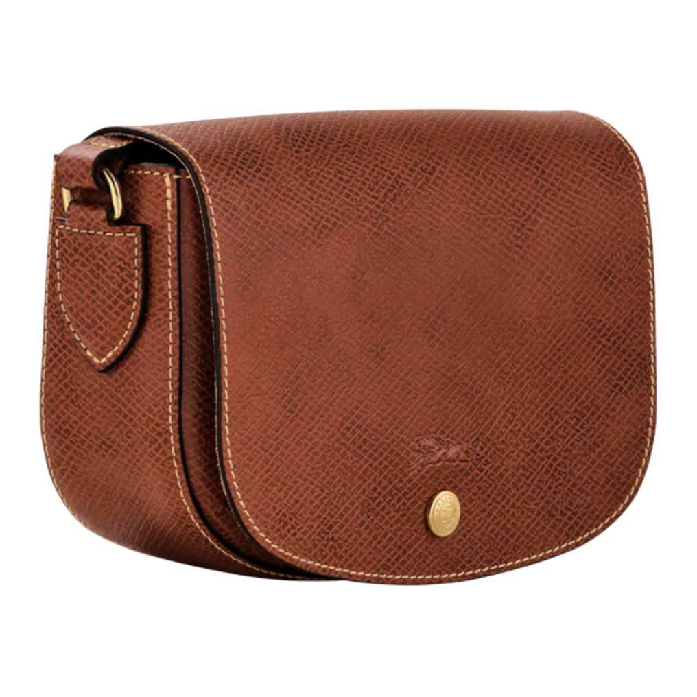 Longchamp Épure Snap Closure Adjustable Shoulder Strap Leather Crossbody Bag Small Women Crossbody Bag Brown 10253HYZ035