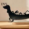 Christmas Tabletop Display Dachshund Advent Calendar, Metal Countdown Decor, 1-24 Seasonal Calendar Days Holiday Dog Ornament, Xmas Gift for Lovers
