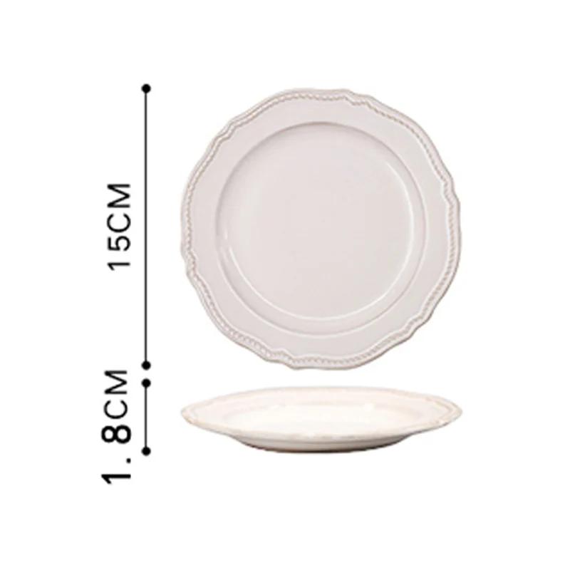 

Рельефные керамические тарелки в скандинавском стиле, винтажная обеденная тарелка, набор блюд для стейка, пасты, миска для дома, кофейная чашка, кружка, ресторанная посуда