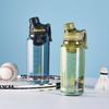 750ml Simple Sports Water Bottle Outdoor Travel Korea Portable Drinkware with Lifting Handle Scale Mark Cup Drink Water Bottles