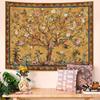 Boho Tree Of Life Tapestry, Vintage Flower Leaves Birds Plant Animal Pattern Tapestries, Retro Indian Bohemian Aesthetic Wall