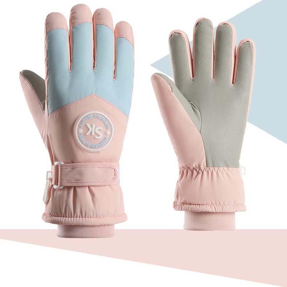 Oxford Cloth Ski Anti-cold Mittens Soft Unisex Windproof Gloves Gift Finger Mittens  Men
