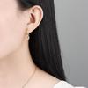 Korejské asymetrické visací náušnice s hvězdou a měsícem ze zirkonu pro ženy