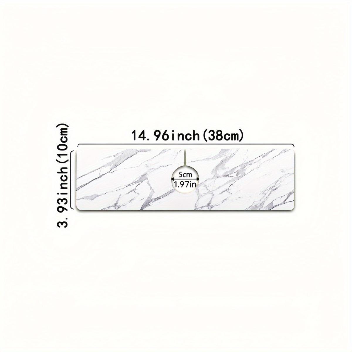 

1 шт. быстросохнущая сушилка с мраморным узором, очень подходит для украшения дома и ванной комнаты, впитывающая подкладка для крана, подкладка для брызг в ванной 10*38cm