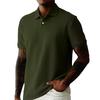 Men Short Sleeve Polo Shirt Knit Casual Athletic Fit Lightweight Soft Fabric Classic Collar Design