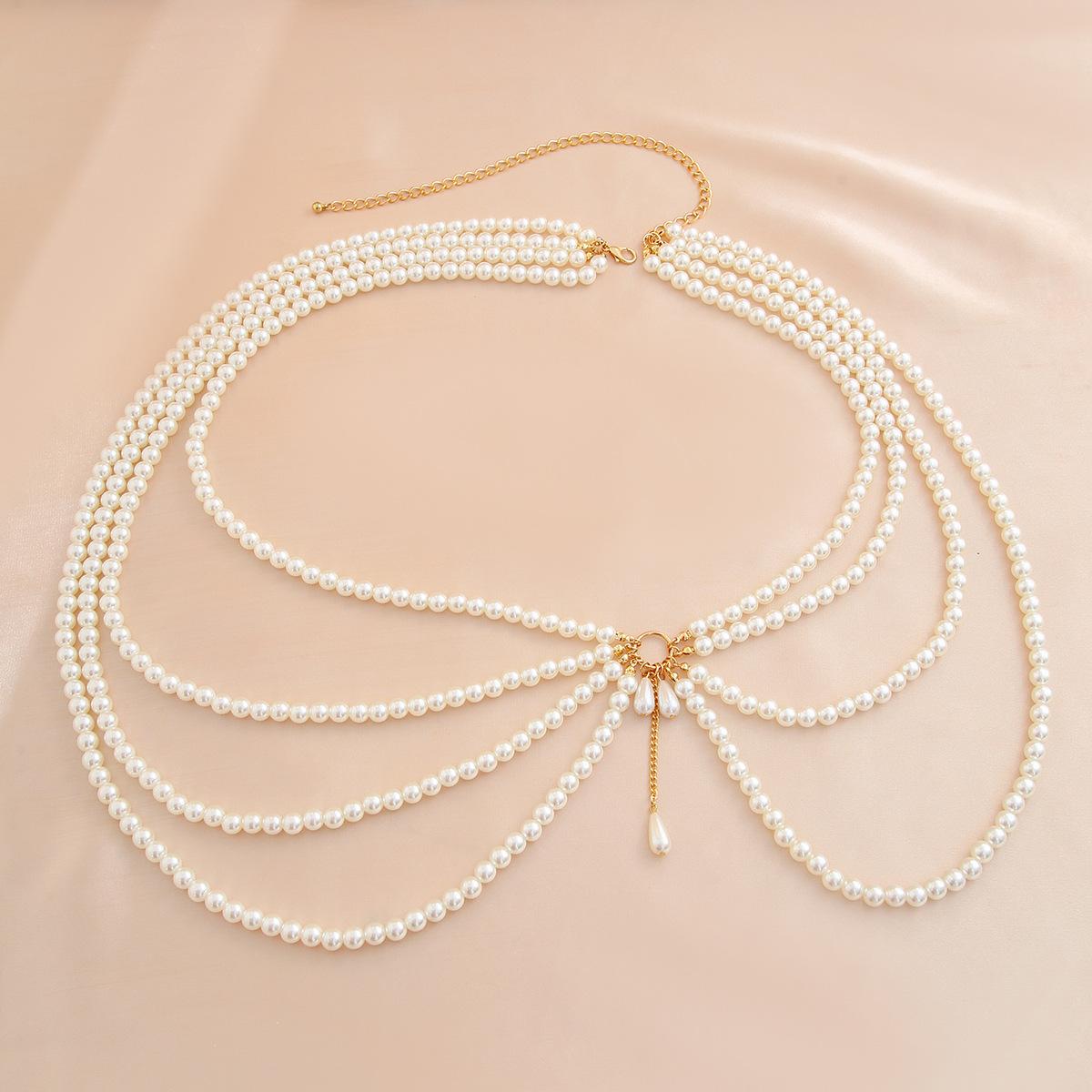 

Аксессуары Многослойная искусственная жемчужина женская цепочка на талию универсальная милая юбка декоративная кисточка модная цепочка для тела