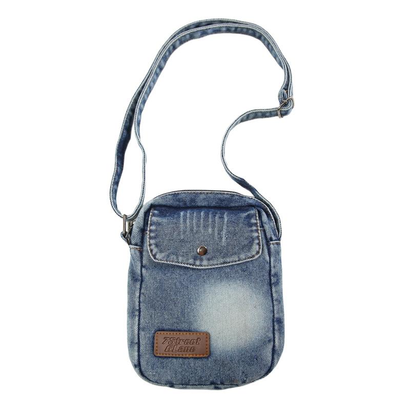 

Женская спортивная джинсовая сумка для верховой езды через плечо светло-синий