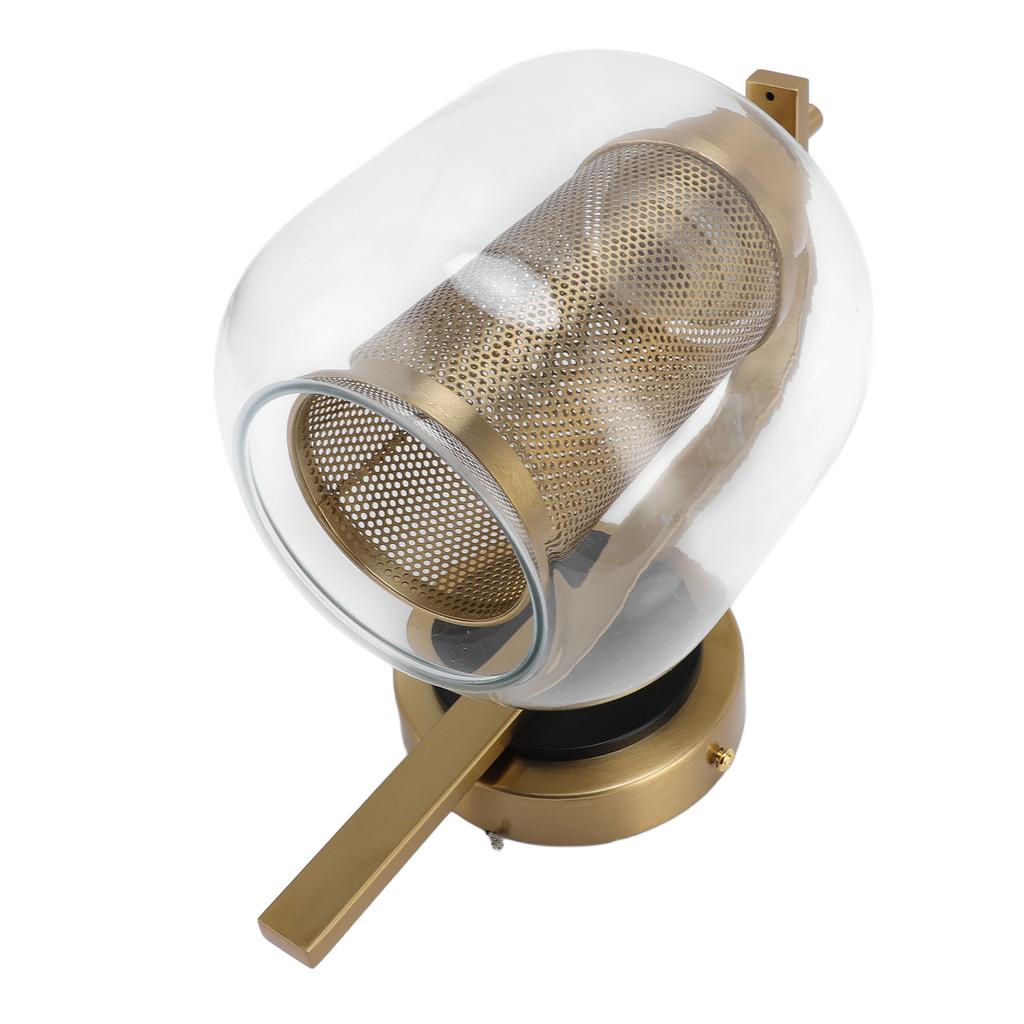 Vintage Wall Sconce Light with Glass Lamp Shade Industrial Indoor Lamp Fixture for Hallway Bedroom