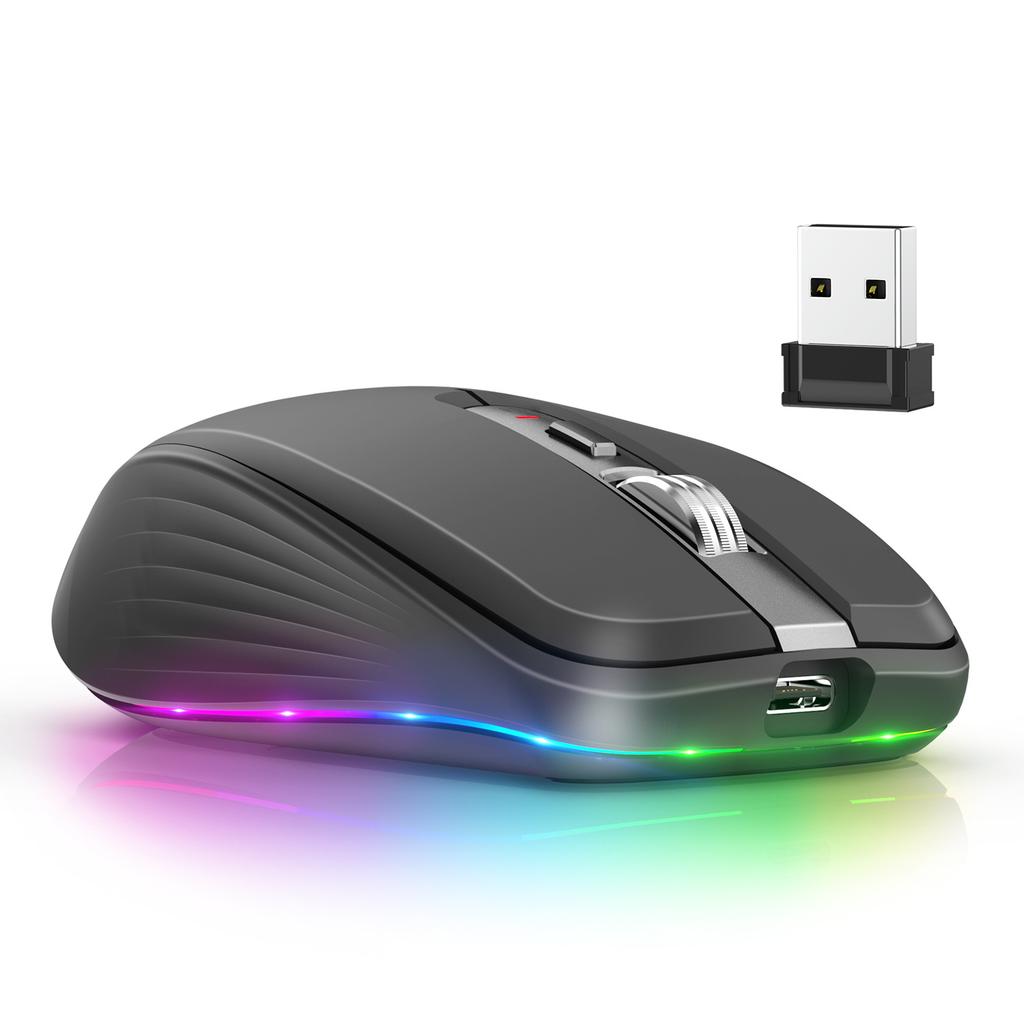 2.4G Dual-mode Bluetooth 5.1 Wireless Mouse ABS Mute Computer MOUSE2400dpi
