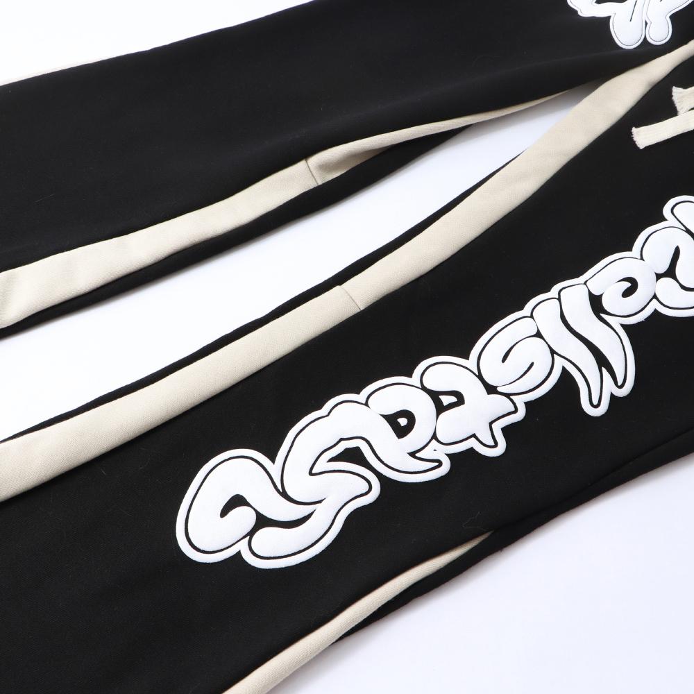 Unisex Hellstar Široké tepláky Kontrastní boční panel Potisk písmen ve stylu graffiti Šňůrka Elastický pas Hip-Hop Streetwear Muži Ženy
