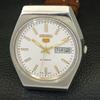 VINTAGE SEIKO 5 AUTOMATIC 6319A JAPAN MENS WHITE COLOR DIAL WATCH A701229-5 R206a-a701229