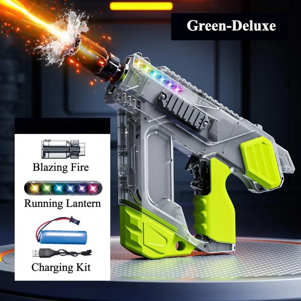 Electric Water Gun with Flashing Lights High-speed Linkage Chambered Water Gun Summer Water Toy Summer Outdoor Beach Games
