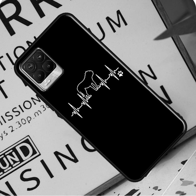 English Bulldog Heartbeat For OnePlus 9 Pro 8T 9R Nord 2 Phone Case For Realme 6 7 8 Pro 8i GT Master GT Neo 2 C21