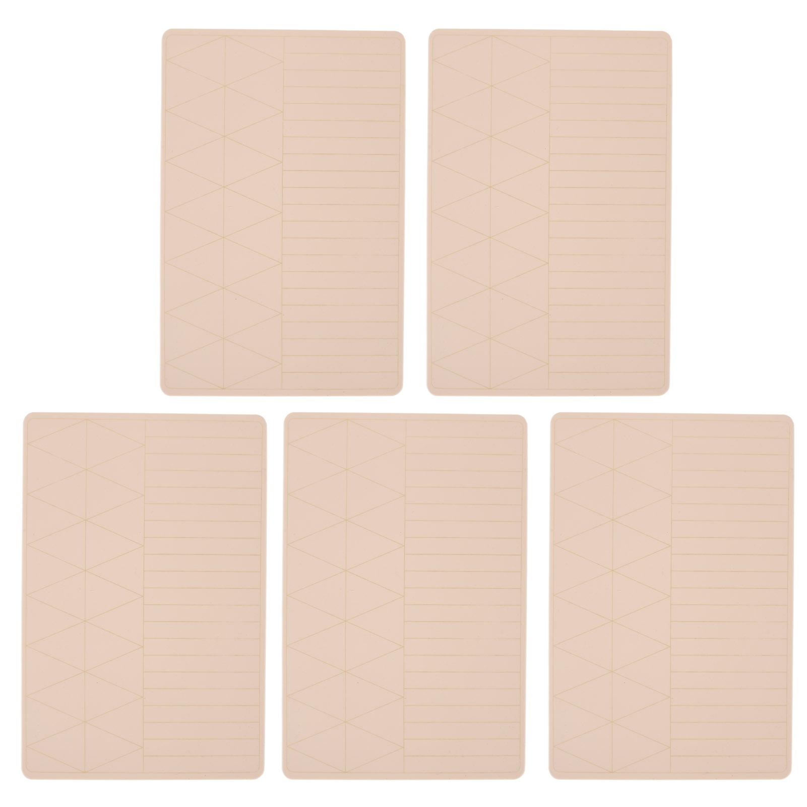 

5 шт. Тренировочная кожа для татуажа бровей толщиной 1,5 мм, двухсторонняя, для практики микроблейдинга, для красоты