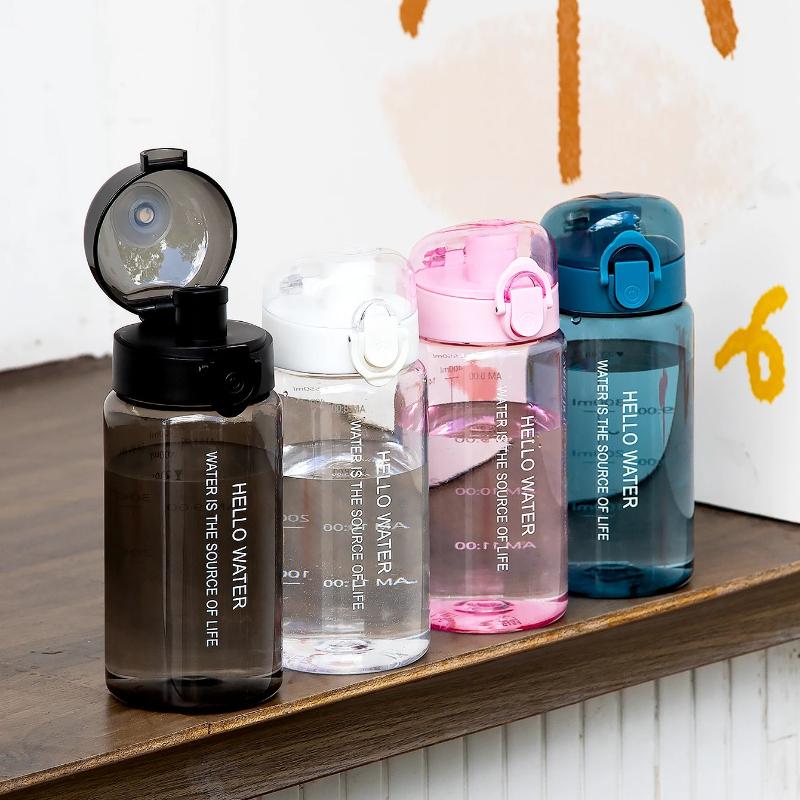 550ml Transparent Water Bottle Water Cup For Men Women Students With Filter And Anti-fall With Scale Sports Portable Bott