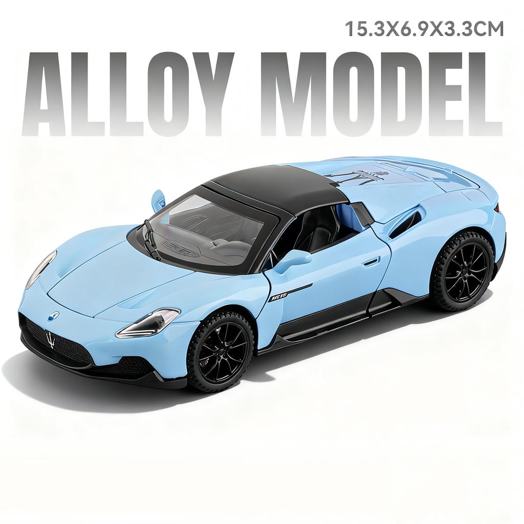 1:32 MC20 Pagani Zonda Car Model Toy Doors Opened Alloy Diecast Sound Light Convertible Sports Cars Models Collectible Ornaments