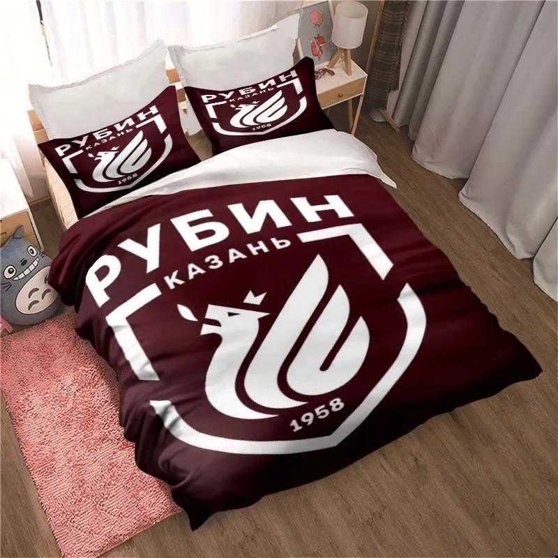 

Комплект постельного белья с изображением футбольного клуба «Рубин», комплект постельного белья с русским принтом «Футбол и спорт», роскошный чехол из микрофибры и полиэстера с 70x133cm 2pcs